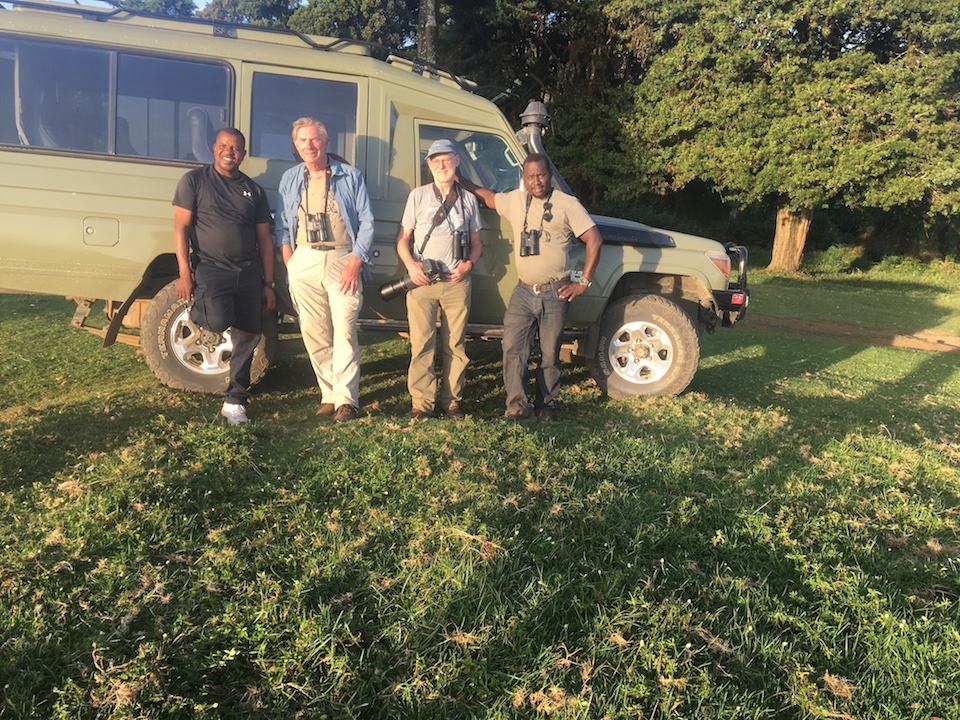 Ian Reid and Haynes Miller from the US at Castle forest lodge, Mt Kenya during their birding trip in JAN 2019